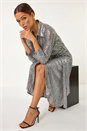 Silver Sequin Shirt Dress, Image 2 of 5