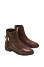Brown XY LONDON Brown 'Ailany' Chelsea Ankle Boots Elasticated Buckle Detail, Image 6 of 6