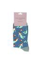 Blue Ladies Mermaids Novelty Patterned Bamboo Socks, Image 2 of 4