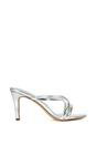 Silver XY LONDON Silver 'Angel' Stiletto High Heel Mule Sandals, Image 1 of 6