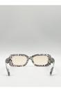 Multi Zebra Print Square Frame Sunglasses, Image 4 of 4