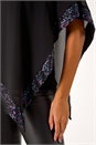 Purple Sequin Hem Overlay Stretch Top, Image 5 of 5