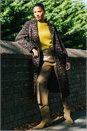 Brown Animal Print Formal Pocket Coat, Image 1 of 7