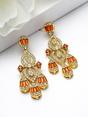 Gold AVANT-GARDE PARIS Gold Geometric Chandelier Statement Earrings, Image 3 of 3
