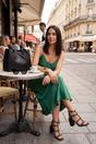 Black iKrush Black Ivy Womens Studded T-Bar Block Heel Sandals, Image 4 of 8