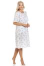 Aqua Camille Lingerie Aqua Short Sleeve Button Up Floral Nightdress, Image 2 of 6