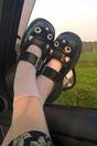 Black TUK Footwear Black Mary Jane Leather Goth Shoes - T2025, Image 8 of 8