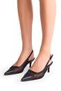 Black Roue Black Slingback Mid Court Heels, Image 4 of 4