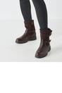 Brown Tamaris Womens Mocca Buckle Biker Boots, Image 7 of 8