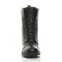 Black AJVANI Black Lace Up Buckles Military Biker Ankle Boots, Image 6 of 6