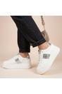 Gold iKrush Gold Malina Chunky Platform Glitter Detail Trainers, Image 7 of 8