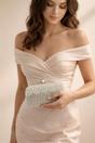 Silver Vintage Pearl and Diamante Clutch Bag, Image 1 of 5