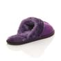 Purple AJVANI Purple Faux Fur Lined Mules Slippers, Image 4 of 5