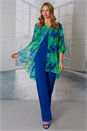 Jade Julianna V-Neck Chiffon Overlay Top, Image 4 of 4