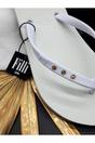 White Filli London White St Tropez Crystal Flip Flops, Image 2 of 4
