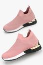 Pink iKrush Pink Jessi Slip On Sock Wedge Trainers, Image 1 of 8