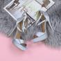 Silver AJVANI Silver High Heel Crossed Straps Platform Sandals, Image 4 of 6