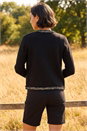 Black Tweed Detail Cardigan, Image 3 of 4