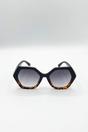 Tortoishell Oversized Rounded Angular Sunglasses, Image 1 of 5