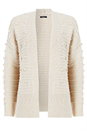 Natural  Bobble Detail Textured Cardigan, Image 5 of 5