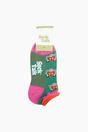 Green Tiger Faces Bamboo Trainer Socks in Green, Image 4 of 4