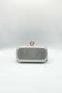 Silver Vintage Pearl and Diamante Clutch Bag, Image 5 of 5