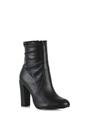 Black XY LONDON Black 'Margot' Block High Heeled Zip-up Stretch Sock Ankle Boots, Image 2 of 5