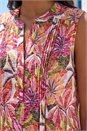 Pink Floral Burnout Pintuck Shirt, Image 4 of 4