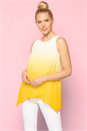 Yellow Ombre Print Overlay Top, Image 1 of 8