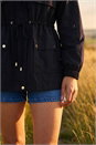 Black Shower Resistant Rain Jacket, Image 4 of 4