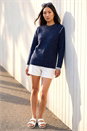 Navy  Embellished Knit Jumper, Image 3 of 4