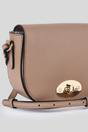 Beige 'Borsa della Moda' Real Leather Saddle Crossbody Bag, Image 2 of 4