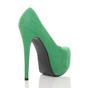 Green AJVANI Green High Heel Platform Court Shoes, Image 4 of 6