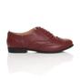 Burgundy AJVANI Burgundy Flat Lace Up Oxfords Brogues, Image 2 of 6