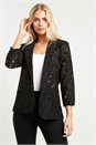 Black Floral Lace Jacket, Image 1 of 5