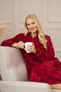 Burgundy Full Length Zip Housecoat With Inseam Pockets, Image 5 of 5