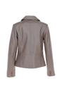 Taupe Ashwood Leather Taupe 'Angelica' Real Leather Two Button Blazer, Image 4 of 5
