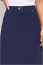 Navy  A-Line Bengaline Stretch Skirt, Image 4 of 4