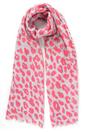 Fuchsia Bold Leopard Print Lightweight Scarf, Image 4 of 4