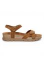 Brown Womens Leather Wedge Sandals - Sulia B26, Image 1 of 8