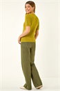 Green Short Sleeve Soft Knit Top, Image 4 of 8