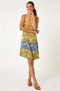 Amber Patchwork Paisley Print Tiered Dress, Image 2 of 5