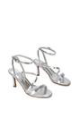 Silver XY LONDON Silver 'Sherry'' Strappy Barely There Stilettos Heel Shoes, Image 5 of 5