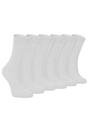 White 6 Pairs Ladies Plain Cotton Rich Dress Socks, Image 1 of 5