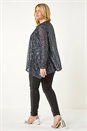 PEWTER Curve Sequin Waterfall Front Cardigan, Image 3 of 5
