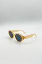 Yellow Oval Plastic Frame Sunglasses, Image 4 of 6