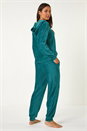 Teal Velour Hoodie Lounge Set, Image 3 of 6