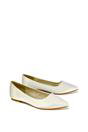 Ivory XY LONDON Ivory 'Alessia' Pointed Toe Low Heel Bridal Ballerina Pump Shoes, Image 5 of 5