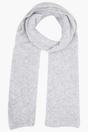 Light Grey Plain Wool Blend Winter Scarf, Image 1 of 4