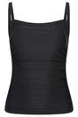 Black Plain Tummy Control Tankini Top, Image 1 of 3